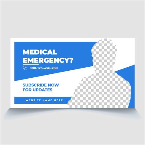 Medical Emergency Healthcare Services Video Web Thumbnail Design Eps