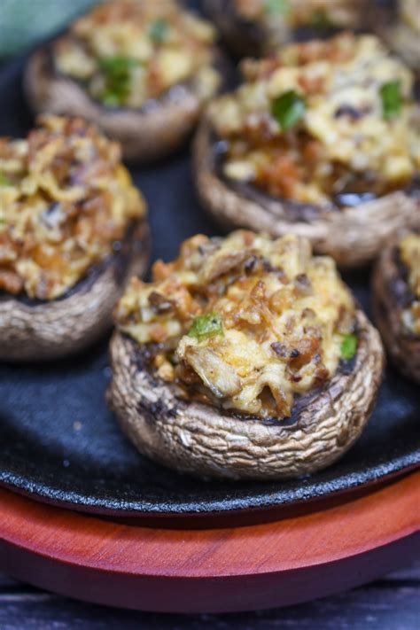 Stuffed Mushrooms With Cream Cheese And Sausage Souffle Bombay