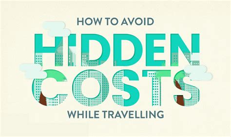 How to Avoid Hidden Costs While Travelling #Infographic - Visualistan