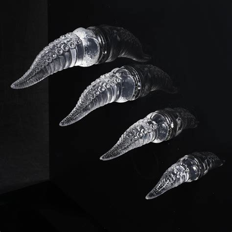 Fantasy Clear Huge Soft Dildo Butt Plug Realistic Dildo Anal Plug Knotted Adult Sex Toy Clear