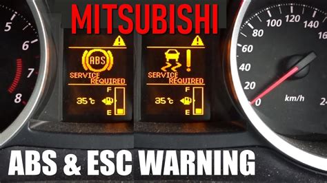 Diagnose And Fix Absasc Warning On Mitsubishi Lancer Outlander Asx