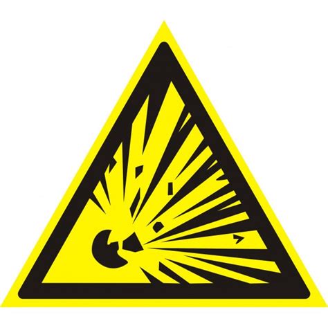 Знак взрывоопасно W02 - znakibezopasnosti.by