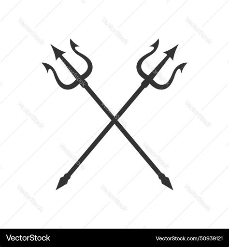 Two Tridents Royalty Free Vector Image Vectorstock