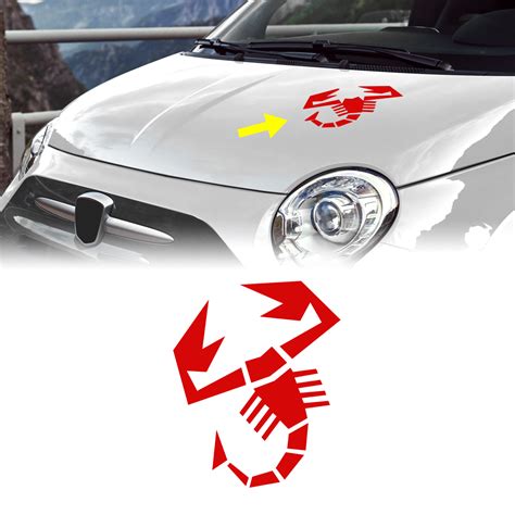 Adesivo Scorpione Abarth Prespaziato H 24 Cm Motorstile