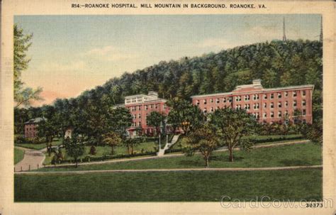 Roanoke Hospital, Mill Mountain in background Virginia