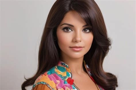 Premium Photo Concept Large Photo Portrait Of A Cute Pretty Brunette Girl With Excellent