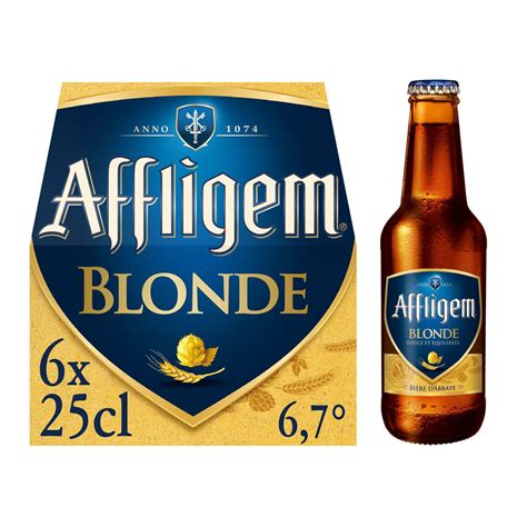 Bière d Abbaye cuvée blonde AFFLIGEM le pack de bouteilles de cL à Prix Carrefour