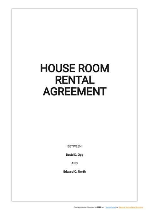 Room Agreement Template