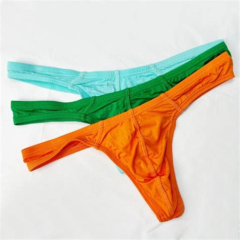 High Quality Mens Thong Tback Gstring Bikini Underwear With Lowrise Bulge Pouch Ebay
