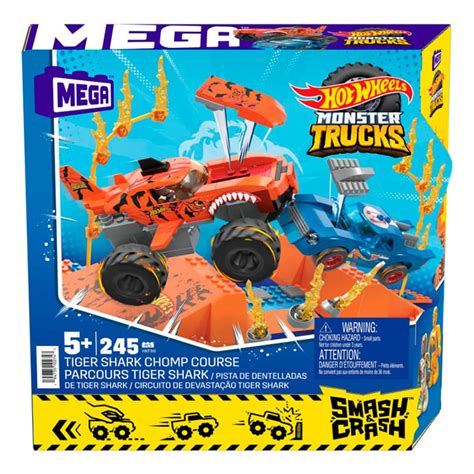 Set De Constructie Hot Wheels Monster Trucks Tiger Shark Piese HKF Noriel