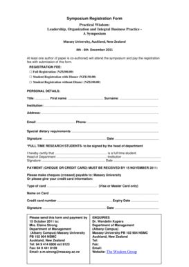 Fillable Online Massey Ac Symposium Registration Form Practical Wisdom