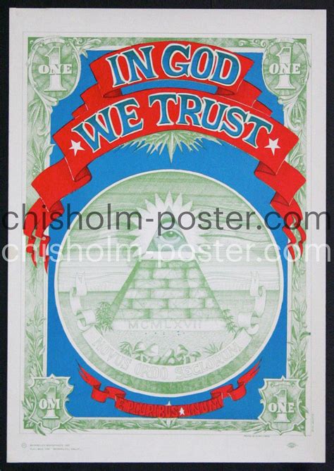 In God We Trust Original Vintage Poster Chisholm Larsson Gallery