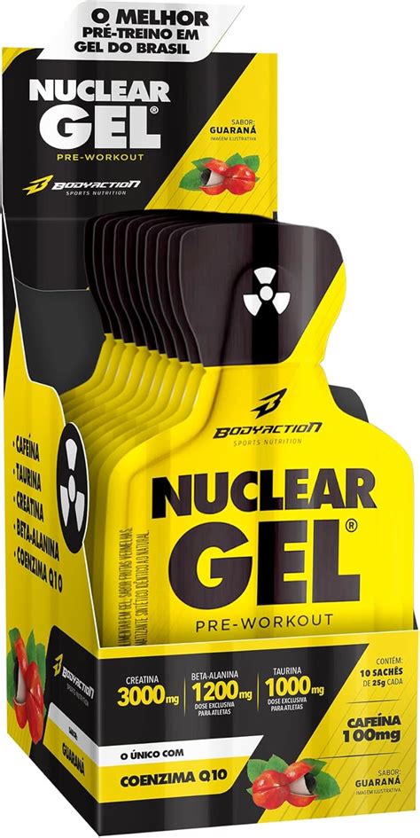 Pr Treino Nuclear Rush Gel Sach S G Sabor Guaran Bodyaction