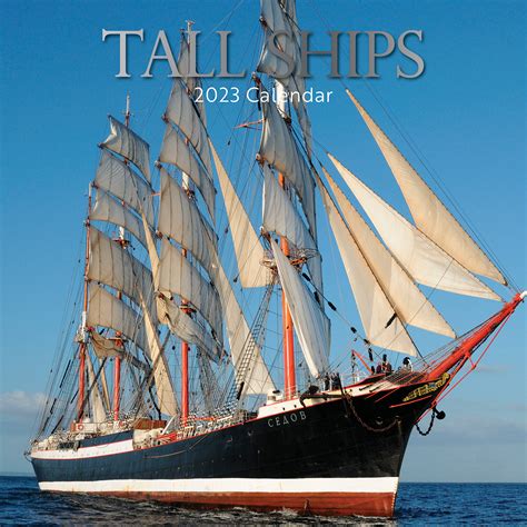 Tall Ships 2023 Square Wall Calendar 16 Months Planner Christmas New