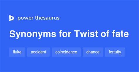TWIST OF FATE Synonyms: 265 Similar Words & Phrases