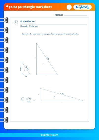 Free Printable 30 60 90 Triangle Worksheets [pdfs] Brighterly