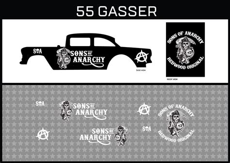 Hot Wheels Gasser Sons Of Anarchy Waterslide Printed White