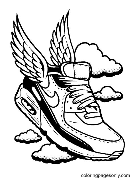 Nike Dunks Coloring Pages - Coloring Nation