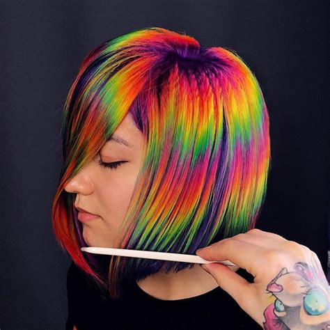 30 Bright Rainbow Colored Hairstyles By Russian Artist Snezhana Vinnichenko Artofit