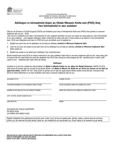 Dshs Form 14 341 Fill Out Sign Online And Download Printable Pdf