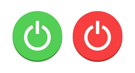 Turn on off button icon vector in flat style 17152830 Vector Art at ...