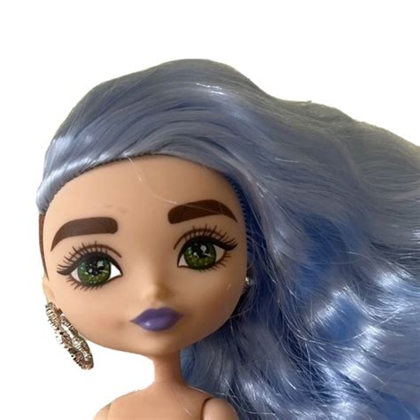 Mattel Toys Barbie Extra Minis Doll Blue Hair Green Eyes Nude To Dress For Ooak Poshmark