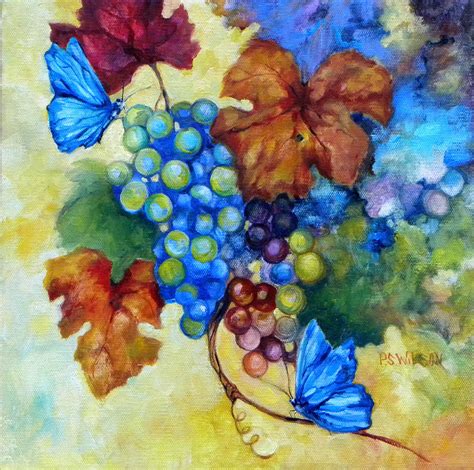 Grape Vine Painting at PaintingValley.com | Explore collection of Grape ...