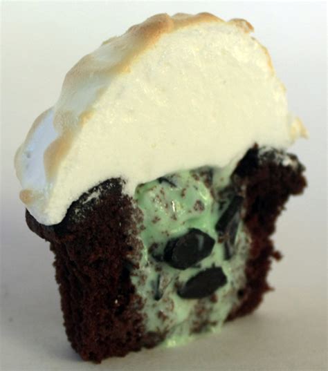 Baked Alaska Mint Chocolate Cupcakes Recipe By Jeanne Benedict