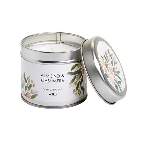 Wilko Almond And Cashmere Candle Tin Wilko