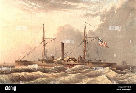 Usa Navy Steamship At The Time Of American Civil War Stock Photo Alamy
