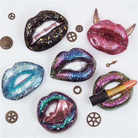 D Lips Silicone Mold Kiss Lips Resin Mold Red Lips Keychain Mold Hot