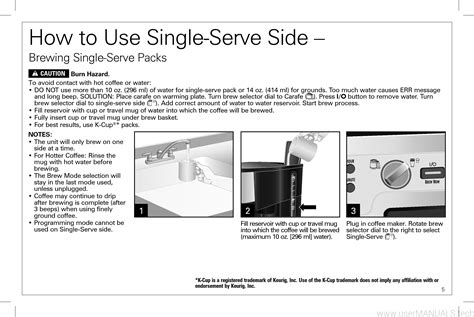 Hamilton Beach 2 Way Flexbrew Instruction Manual