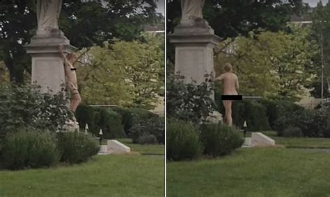 Woman Seen Dancing Naked Around A War Memorial Is Arrested Daily Mail Online