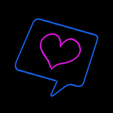 Heart With Blue Border Neon Sign ️ NeonSignsUS.com®