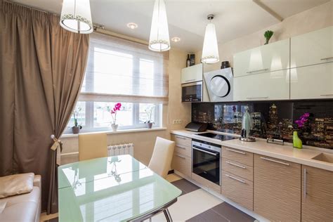 Дизайн кухни в однокомнатной квартире 10 м2 - 91 фото