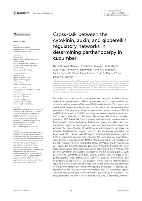 Pdf Cross Talk Between The Cytokinin Auxin And Gibberellin