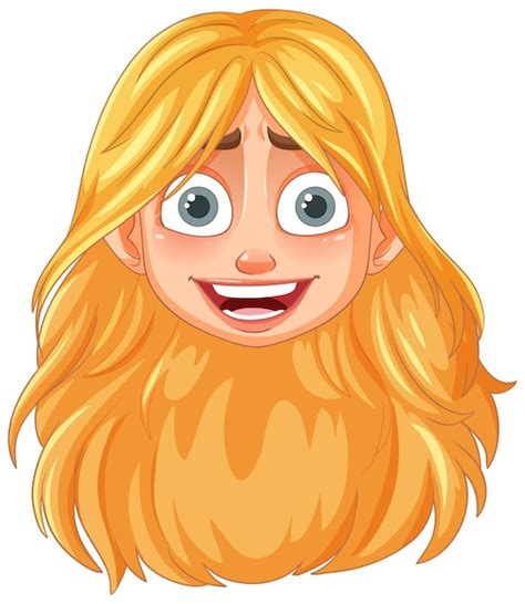 Free Vector Happy Blonde Cartoon Face