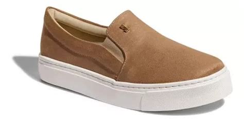 T Nis Slip On Feminino Santa Lolla Suede Nude Ac E Frete Gr Tis