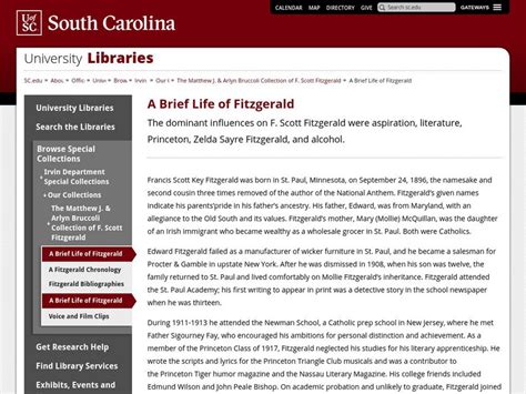University Libraries: A Brief Life of Fitzgerald Article for 9th - 10th ...