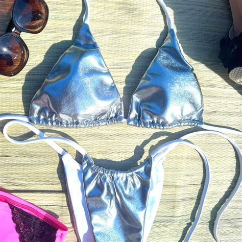 Silver Bikini Etsy