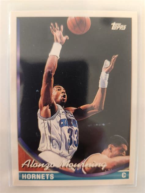 1993 94 Topps Basketball Card Alonzo Mourning Charlotte Hornets 170 EBay