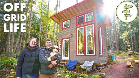 Couple Living Off Grid On An Island In An Ultra Tiny Cabin Youtube