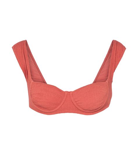 South Pacific Off Shoulder Bikini Top In Pink Tropic Of C Mytheresa