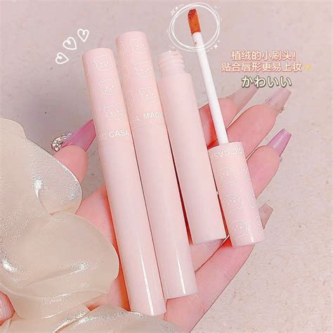 CAPPUVINI Crystal Mirror Lip Gloss Nude Lip Tint Long Lasting Waterproof Lipstick Non Stick Cup