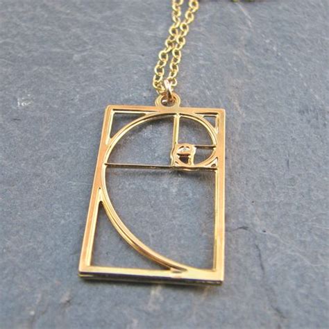 Fibonacci Necklace Fibonacci Necklace Science Jewelry Necklace