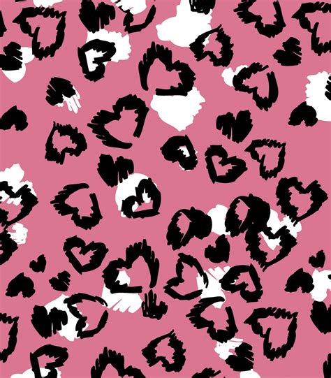 Pinkblackwhite Heartsleopard Exclusive Print Olgas Closet