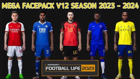 NEW MEGA FACEPACK V12 SEASON 2023 2024 FOOTBALL LIFE 2023