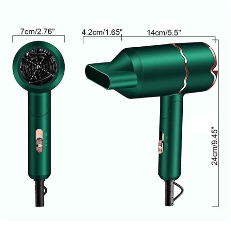 V W Professional Hair Dryer With Moisturizing Negative Ion Blue Light Blower Hot Cold