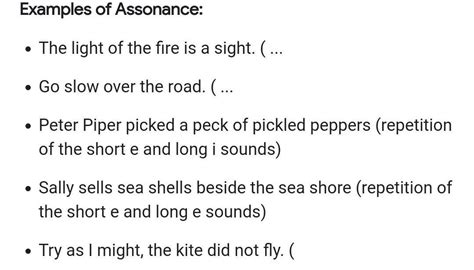 Give 3 Example Of Assonance Answer This Please I Need Now Thx Brainly Ph