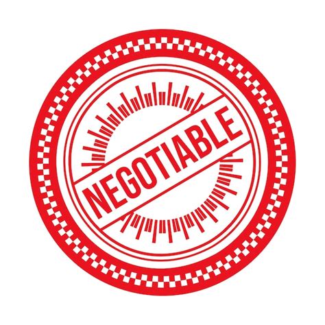 Premium Vector Negotiable Rubber Stamp Design Art Illustration